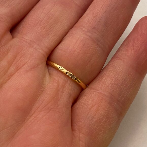 Vntge Russian USSR Solid 14K/*583 Rose Gold Ring w/Alexandrite Sz7   1.84gr EUC - Picture 3 of 5